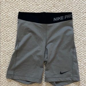 Womens Grey Nike Pro Shorts